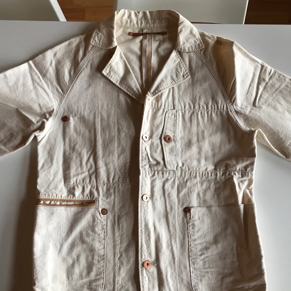 Billy Reid MSL Selvedge Offwhite Chore Coat Blazer